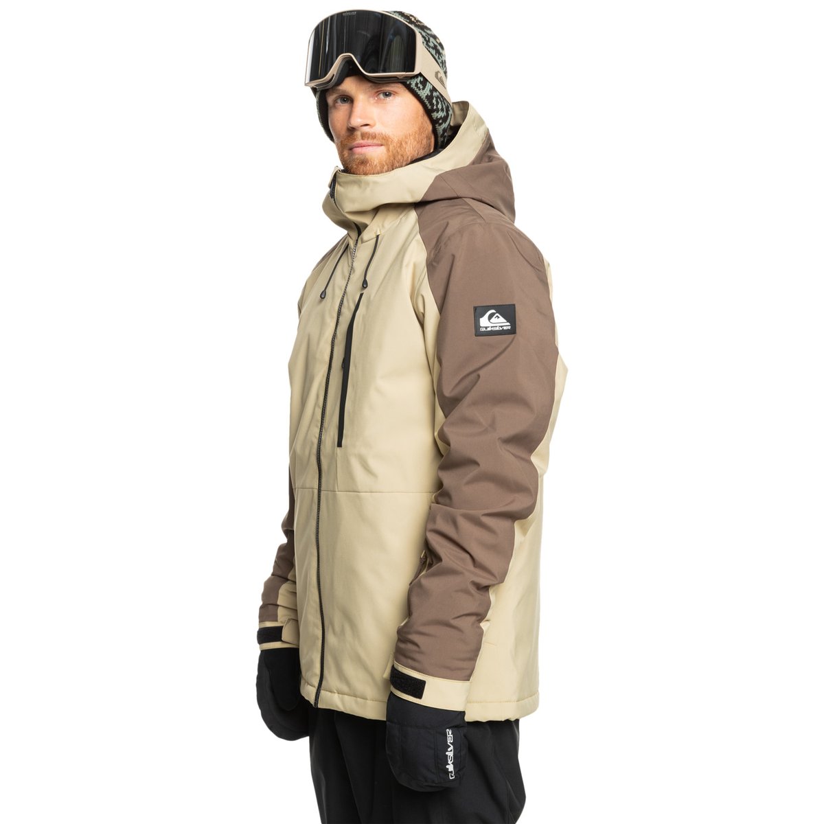 Veste de snow technique MISSION beige twill, QUIKSILVER