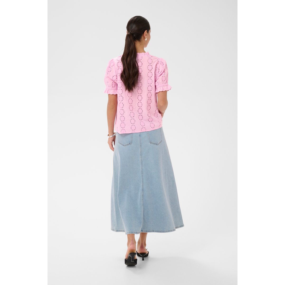 Blouse à manches courtes rose pink frosting, KAFFE
