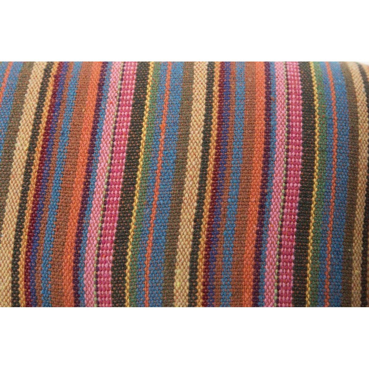 Banc méridienne capitonnée rayures coton BUTTON rose, PIER IMPORT