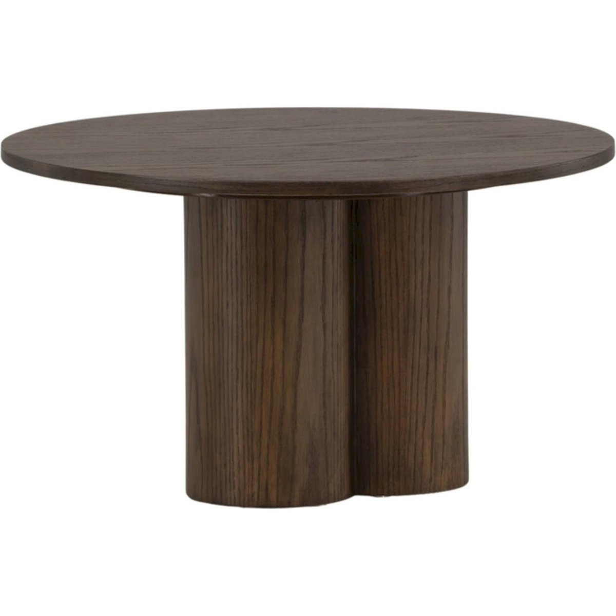 Table basse ronde sculpturale en bois CONVALDER bois foncé, RECOLLECTION