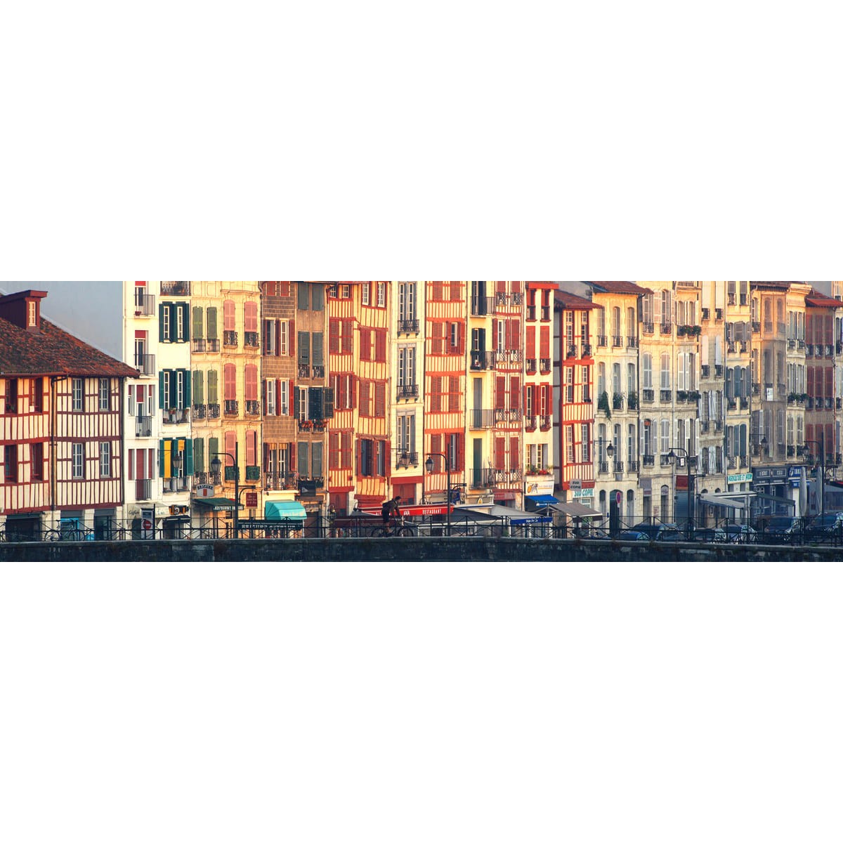 Tableau Mural Façade Bayonne CONTEMPORAIN URBAIN tableaux sur toile-multicolore, CEANOTHE