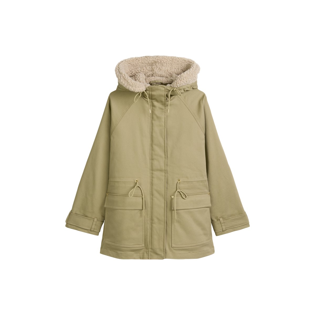 Veste outdoor oversize en sergé de coton bio stretch vert, MARC O’POLO DENIM