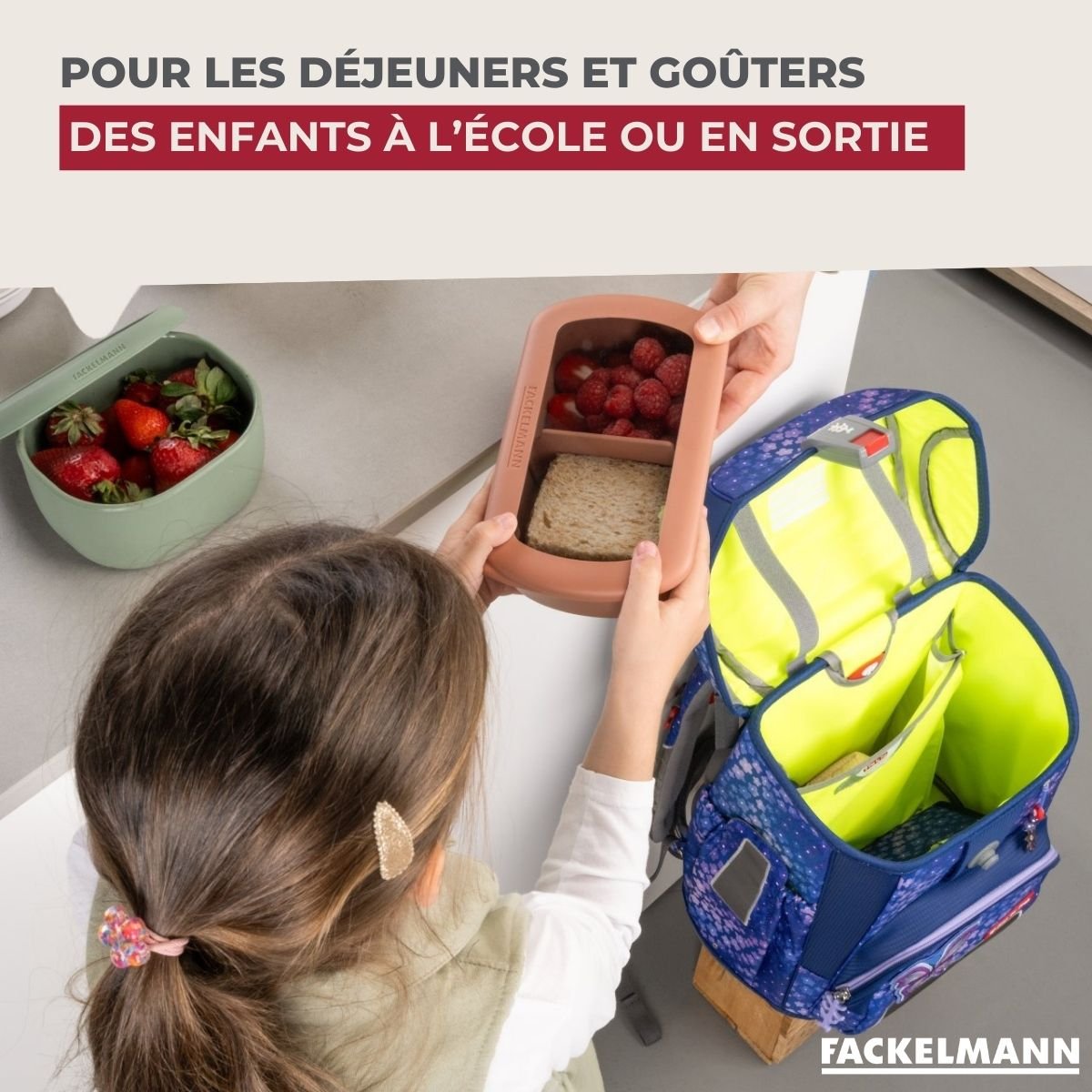 Lunchbox Terracotta à compartiment 1 litre sans BPA STORAGE rouge, FACKELMANN