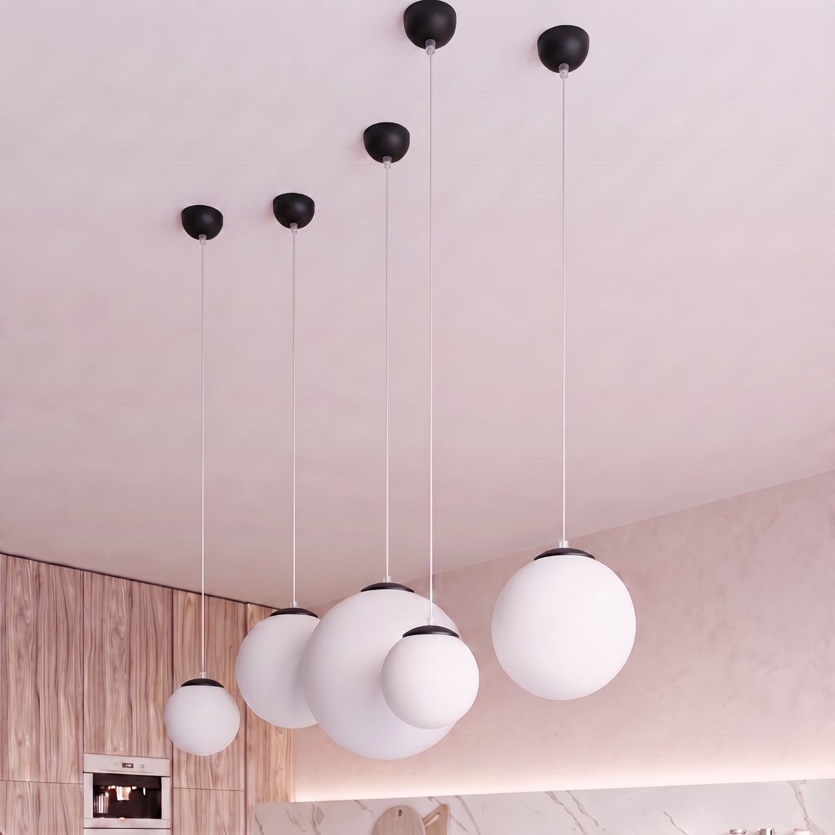 Suspension Acier Noir E27 1 Ugo noir, EDEN