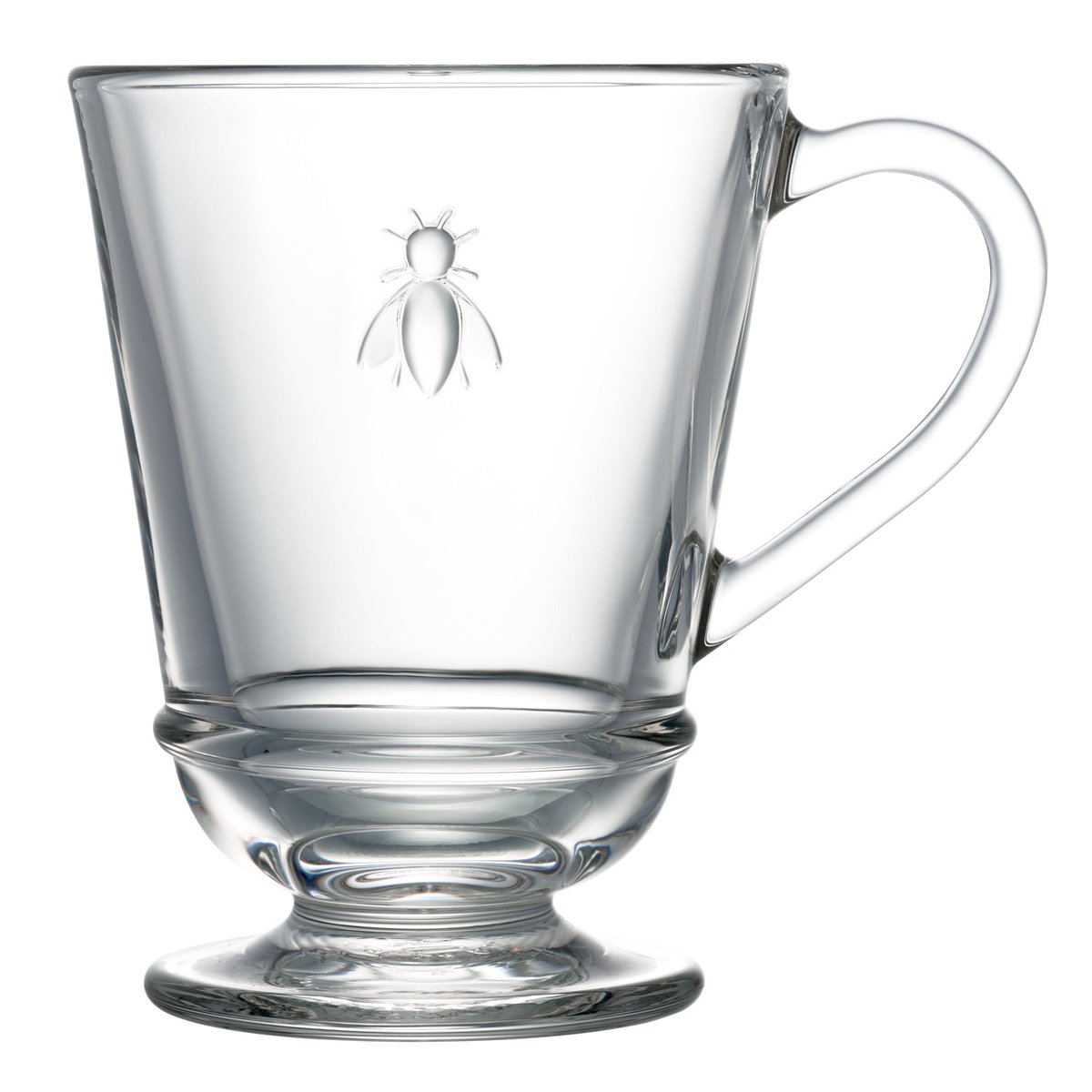Lot de 6 mugs, ABEILLE transparent, LA ROCHERE
