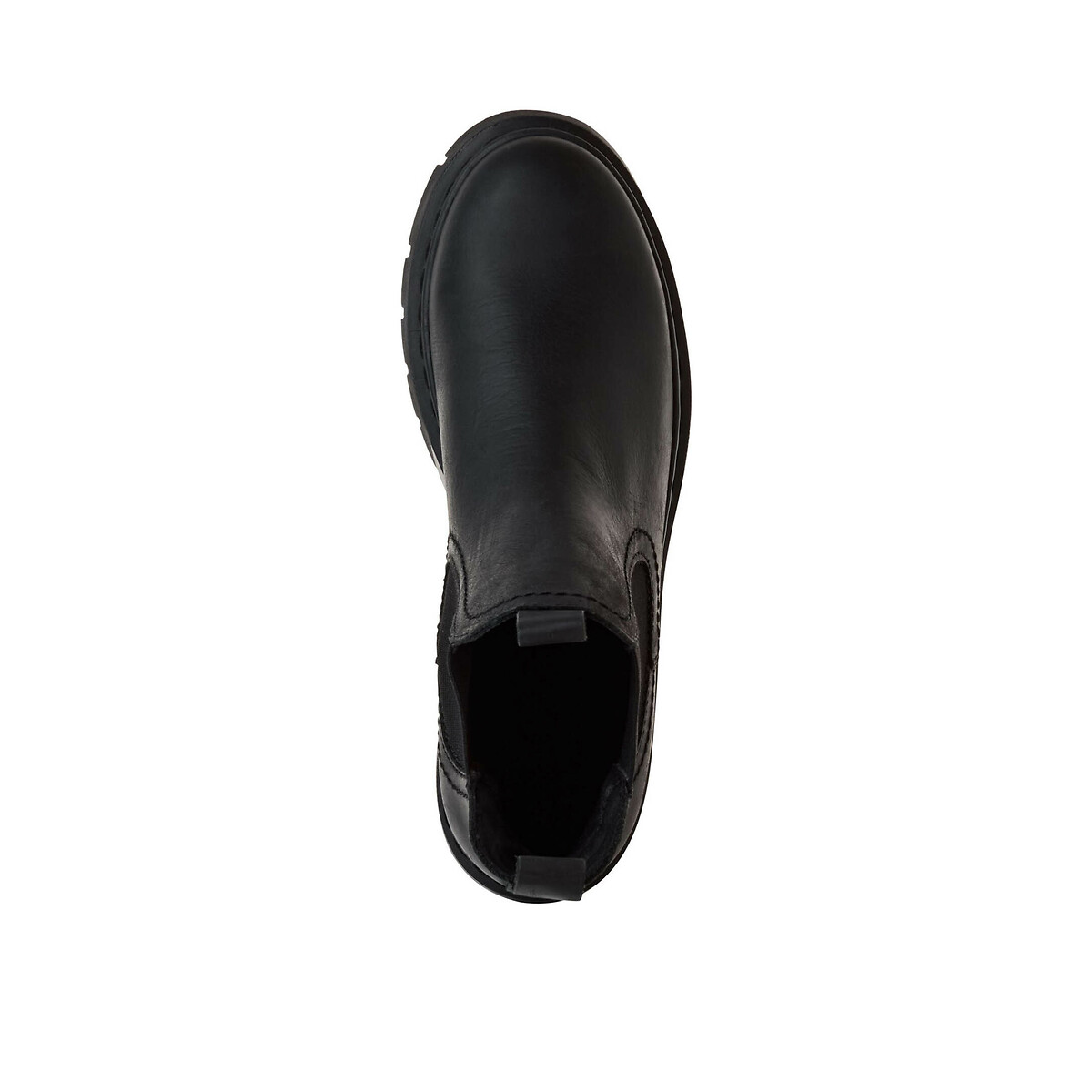 Bottines chelsea en cuir noir, TAMARIS