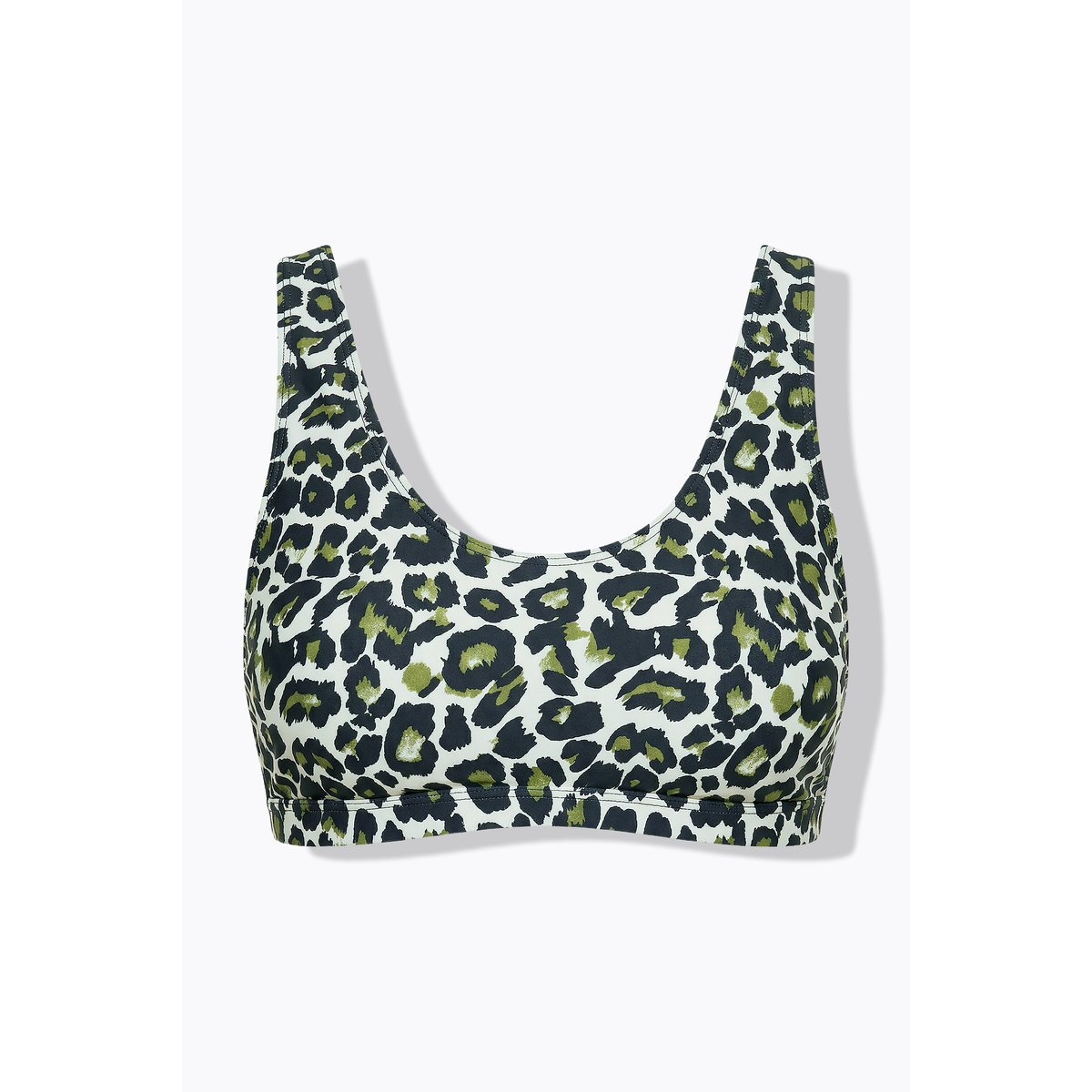 Haut de bikini, imprimé léopard coloré olive, STUDIO UNTOLD