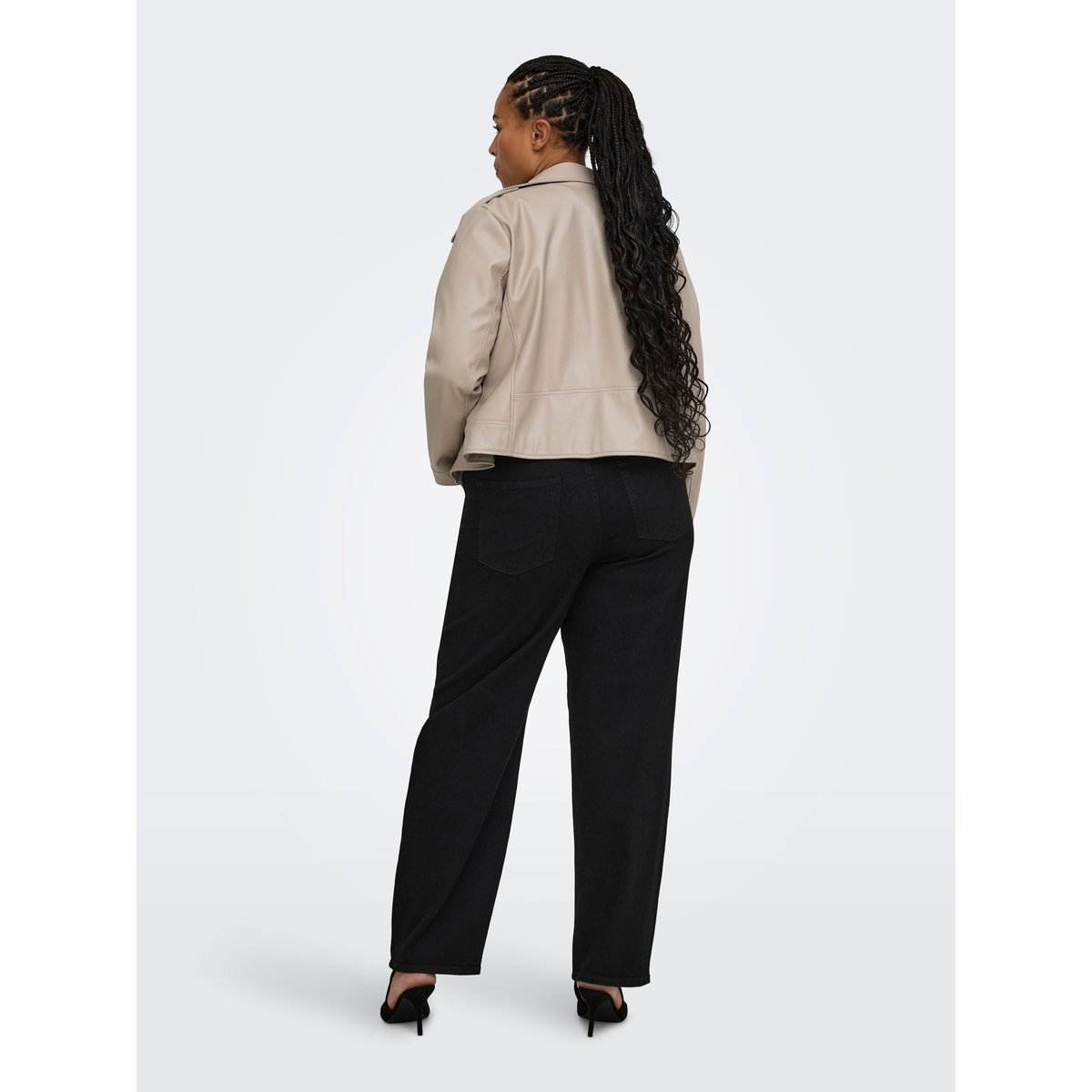Jean Coupe Droite black denim, ONLY CARMAKOMA