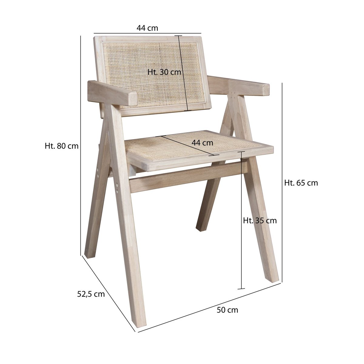 Chaise de bureau en bois de pin, HECTOR naturel, NOW'S HOME