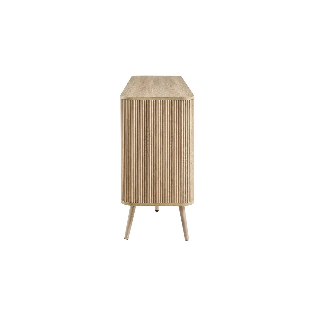 Buffet 3 portes arrondi effet chêne - MAHO bois clair, CALICOSY