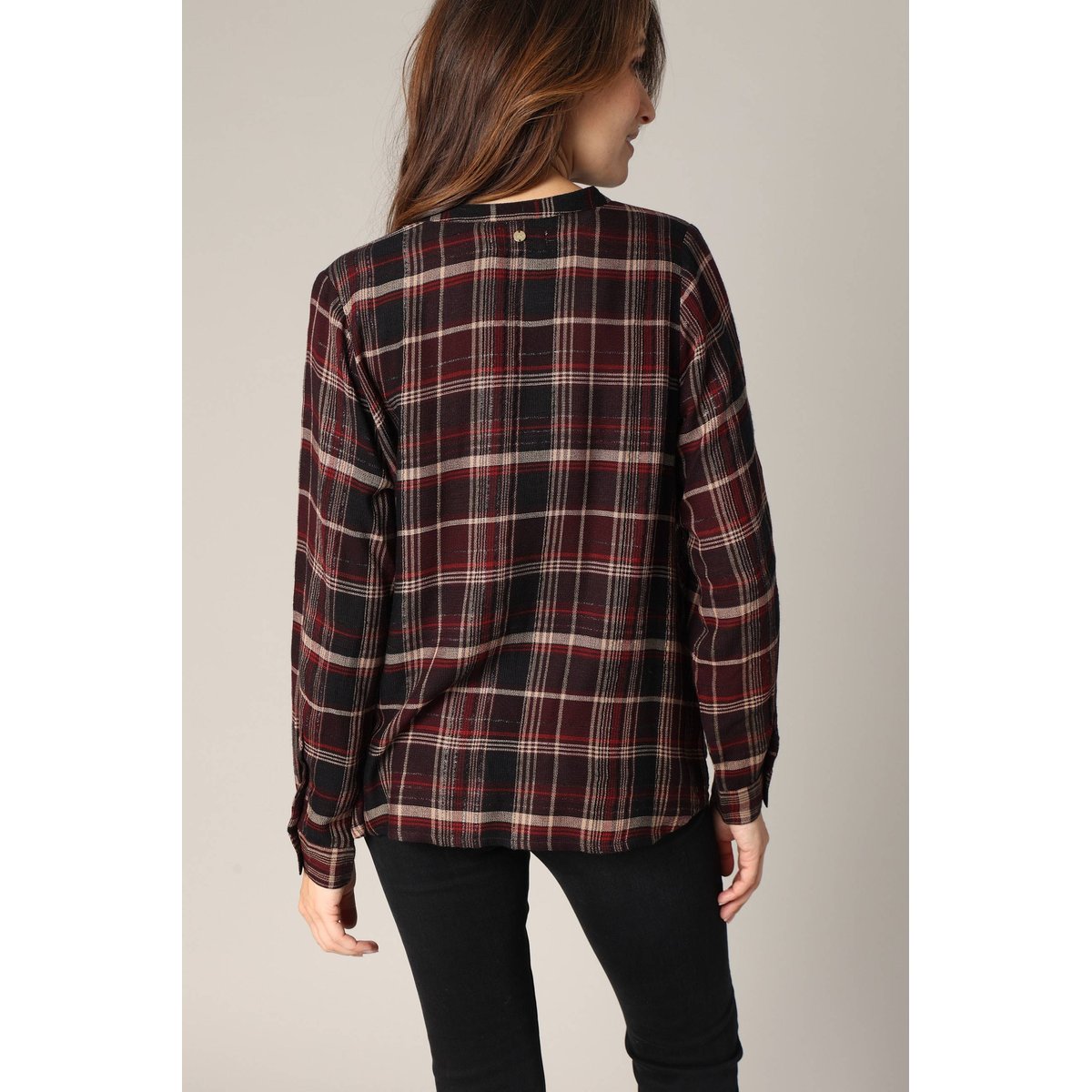 Chemise à carreaux à manches longues
LEANDRI burgundy, DEELUXE