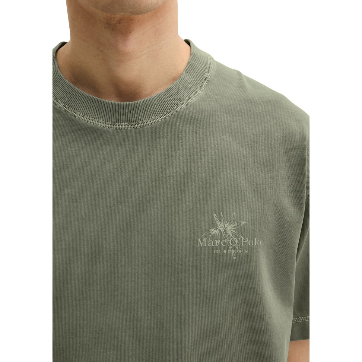 T-shirt loose avec un imprimé estival dans le dos gris foncé, MARC O'POLO
