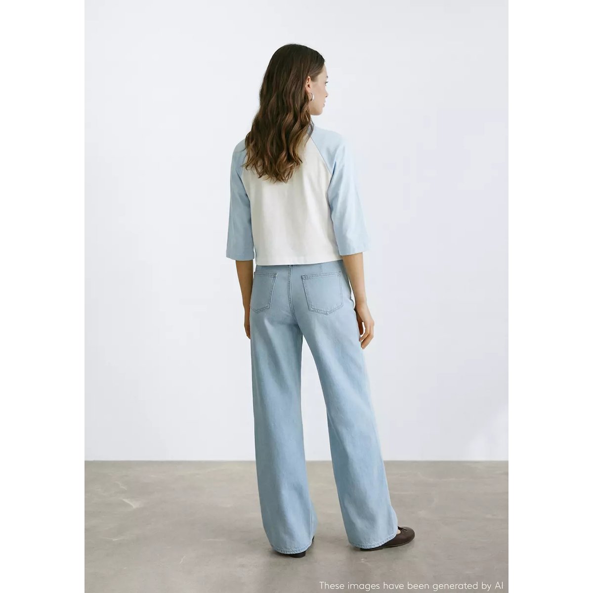 T-shirt bicolore blanc cassé, MANGO TEEN