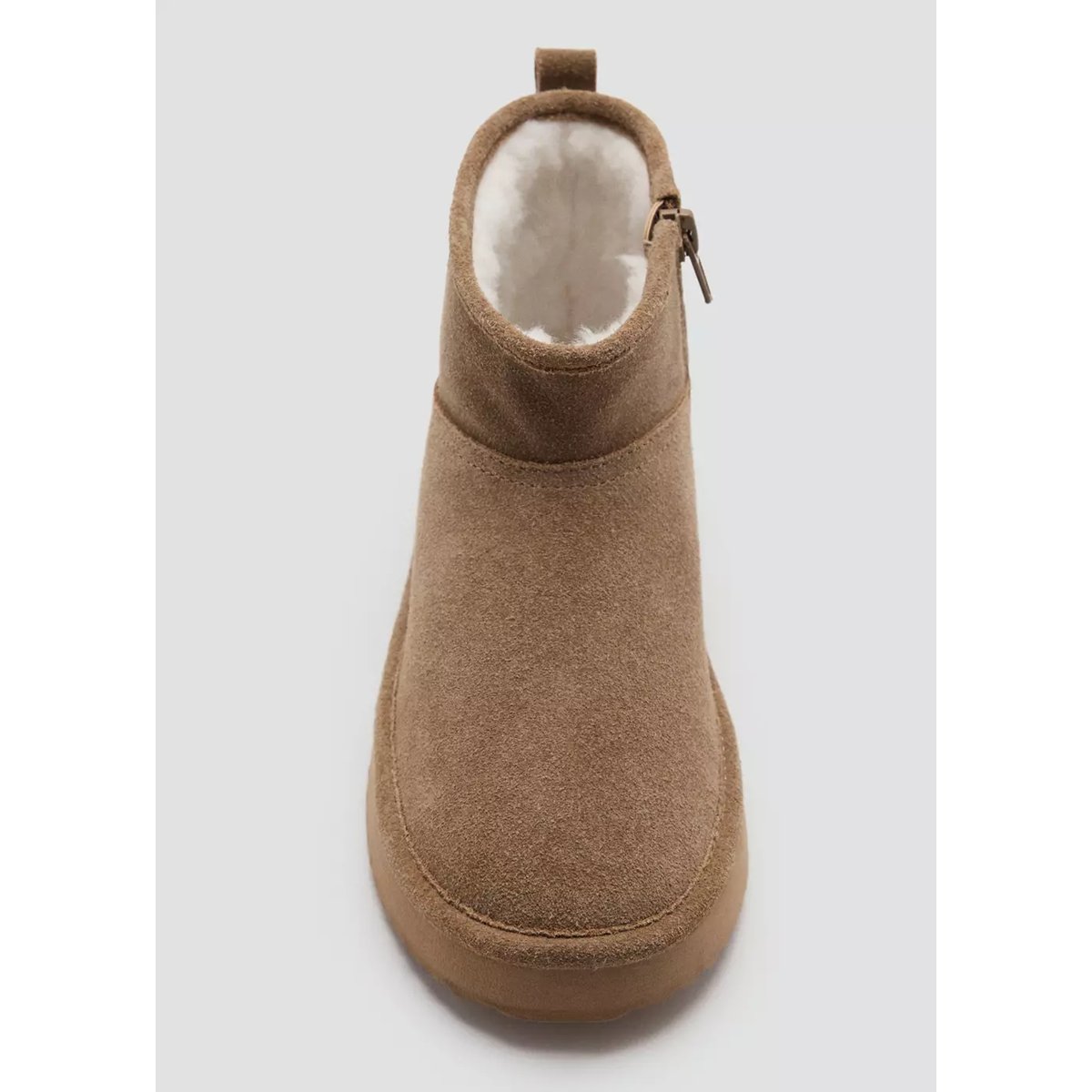 Bottines en cuir beige, MANGO KIDS