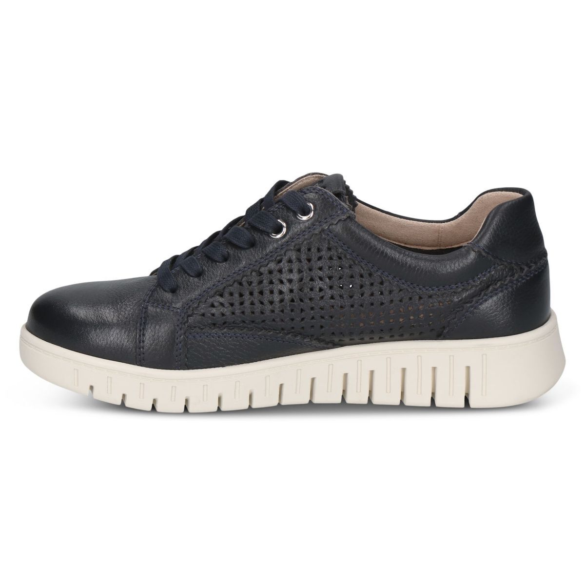 Basket en cuir bleu océan nappa, CAPRICE
