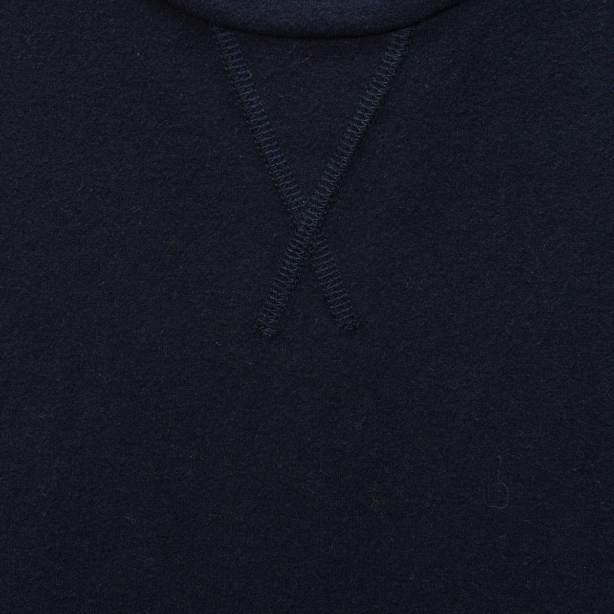 Sweat uni en coton et modal marine, MONOPRIX