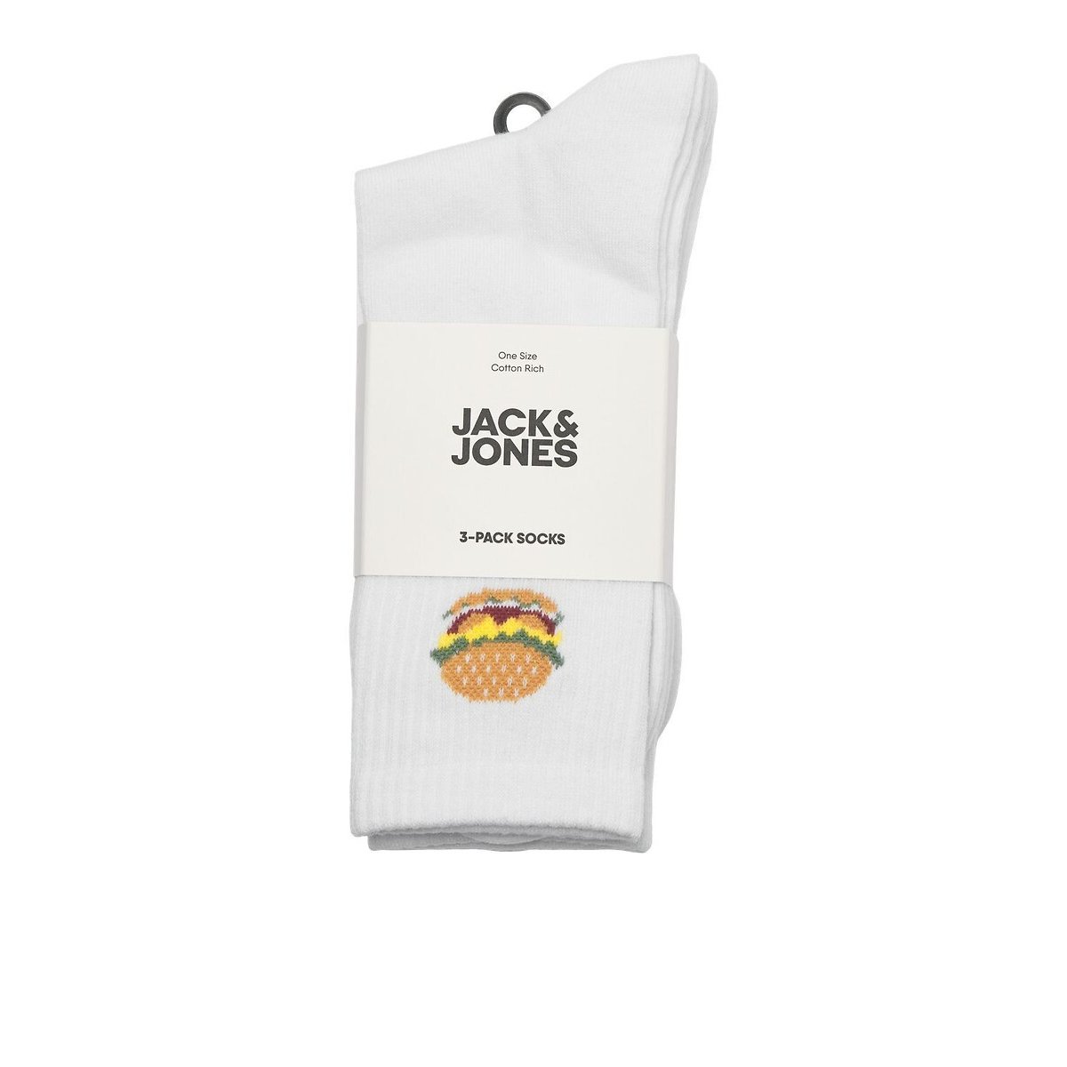 Lote de 3 pares de calcetines altos blanco, JACK & JONES
