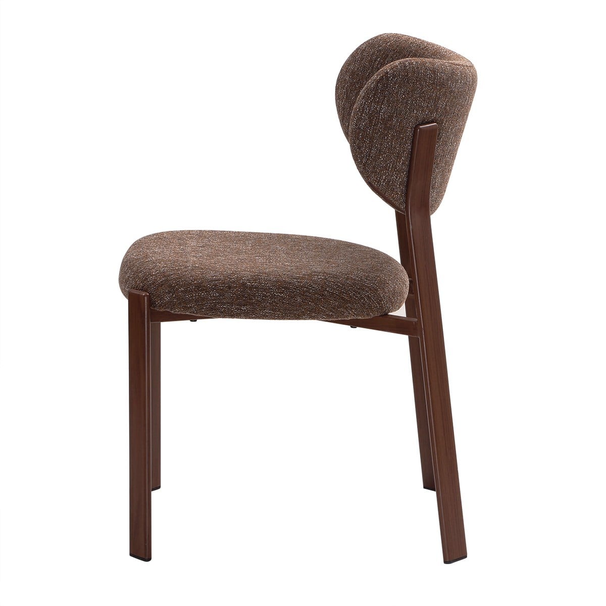 Lot de 2 Chaises en tissu OSLO marron, CALICOSY