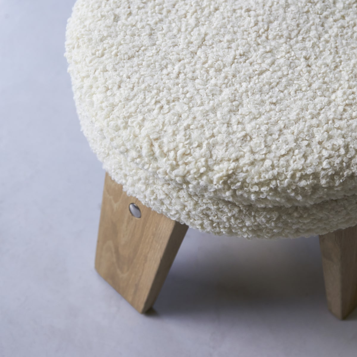 Pouf en Tissu massif, MATTAK blanc, TIKAMOON