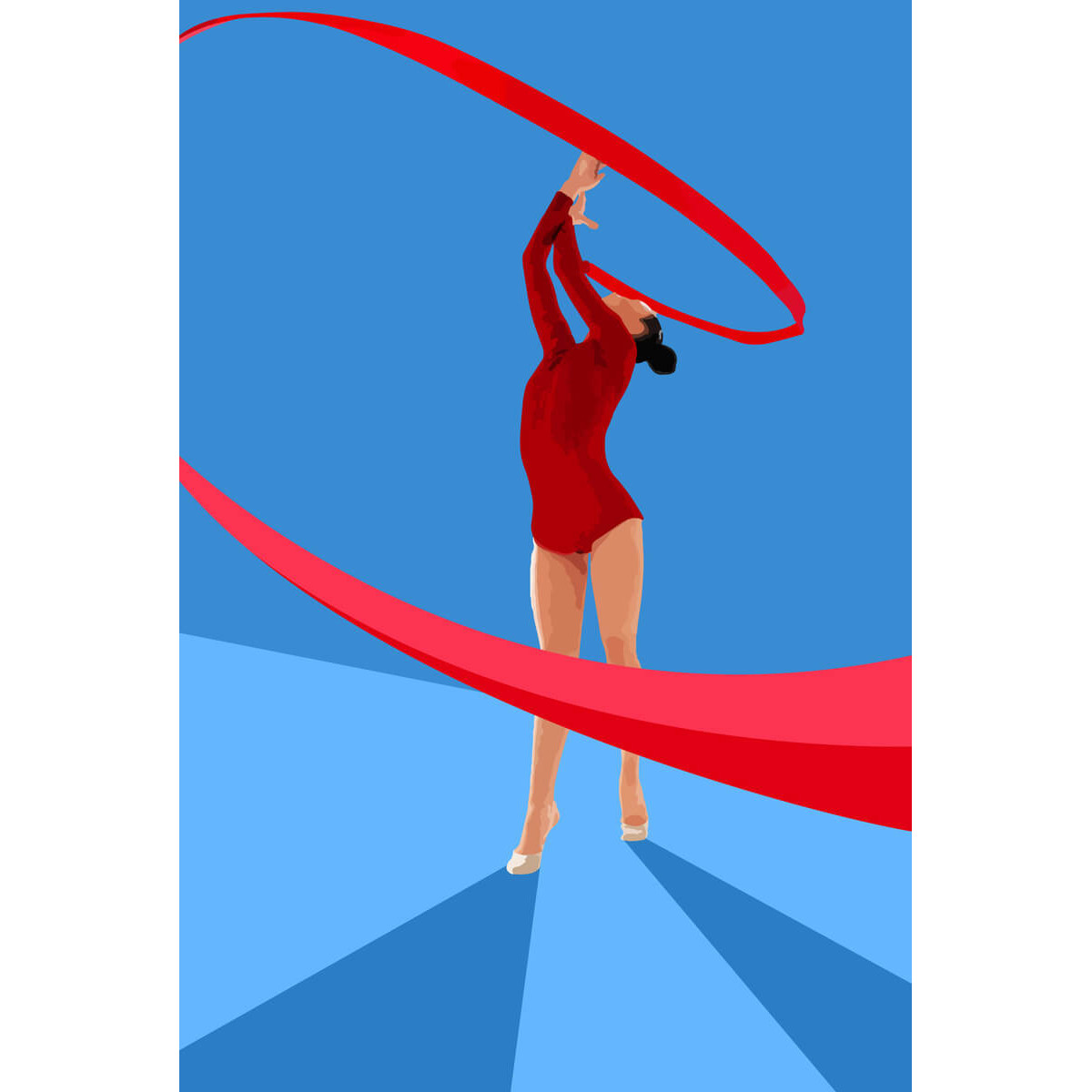 Tableau Mural Gymnastique Rythmique Et Sportive SPORT tableaux sur toile-bleu, CEANOTHE