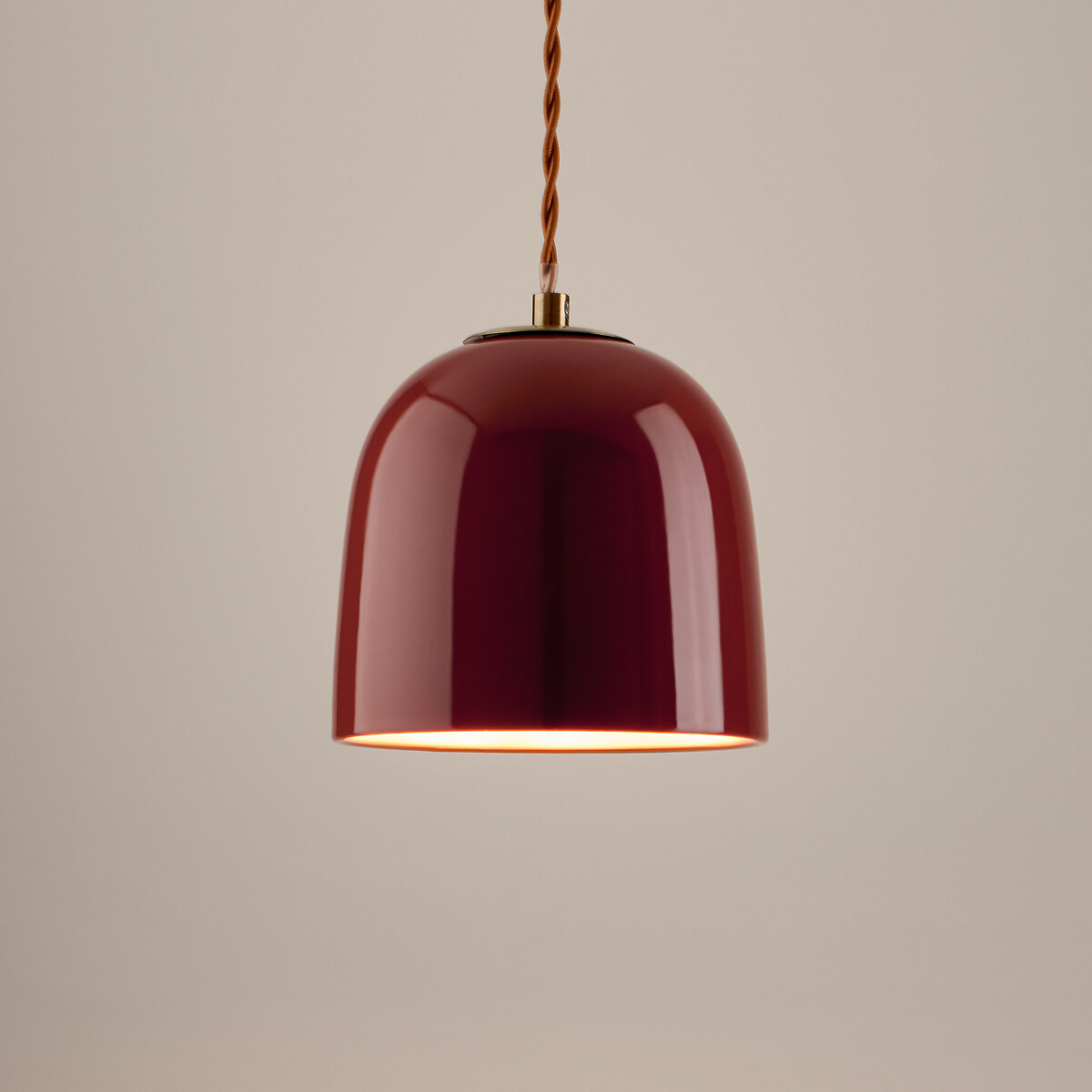 Keramische hanglamp Ø15 cm, Nilana donkerrood, LA REDOUTE INTERIEURS