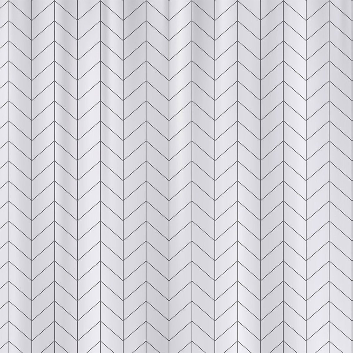 Rideau de douche 180x180 Lines blanc, DECORATIE