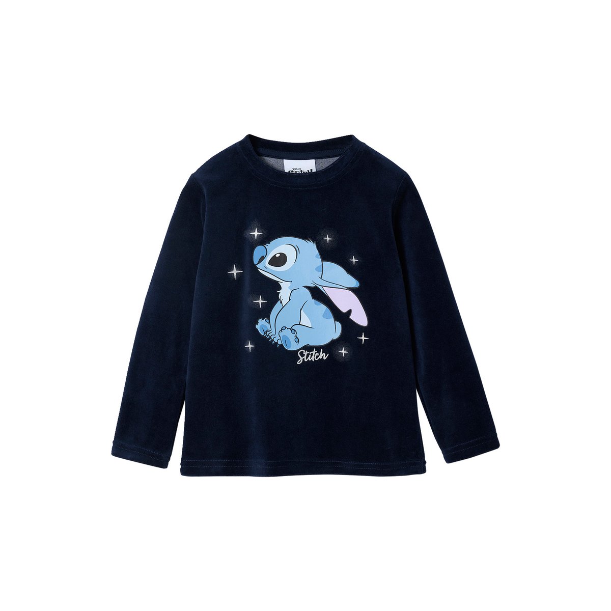 Pyjama Disney Lilo et Stitch en velours marine, VERTBAUDET