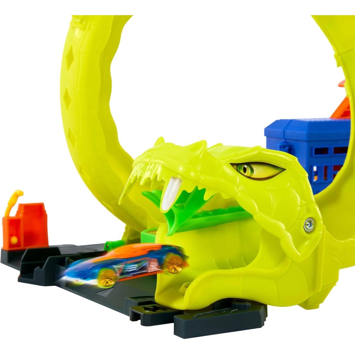 Hot Wheels Station-Service Serpent multicolore, MATTEL