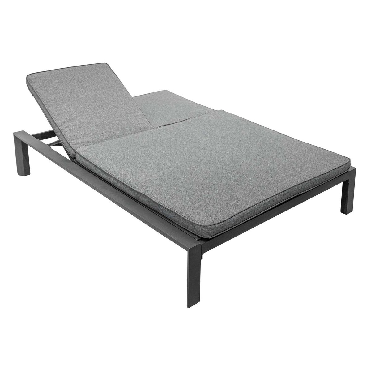 Lit de piscine double en aluminium EVASION gris foncé, HESPERIDE