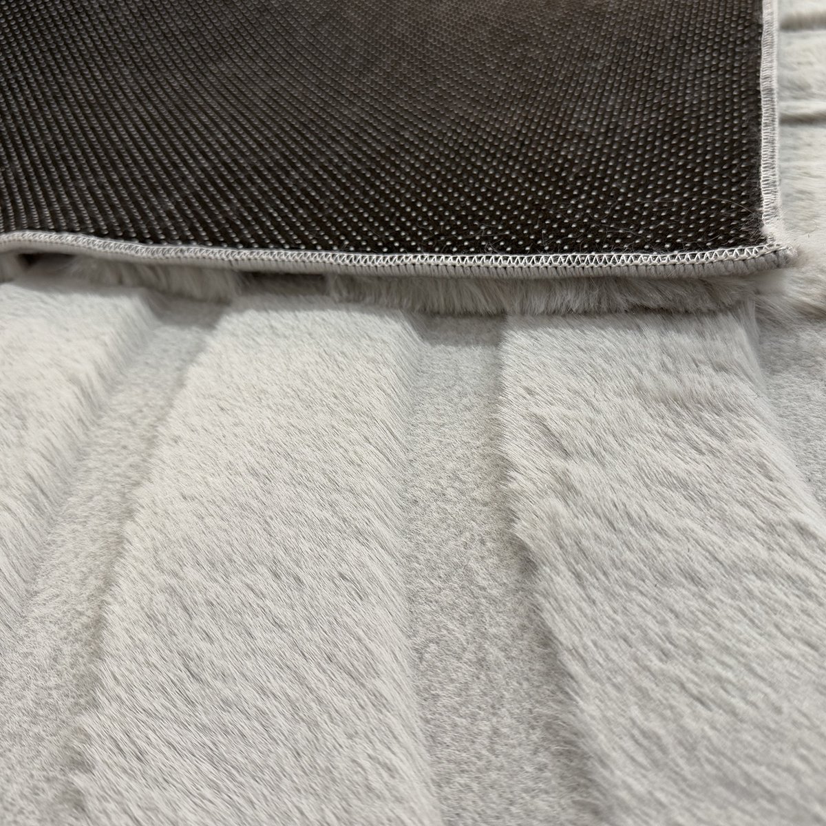 Tapis  interieur doux à motif demi arc lavable en machine ALASKA gris, NAZAR RUGS