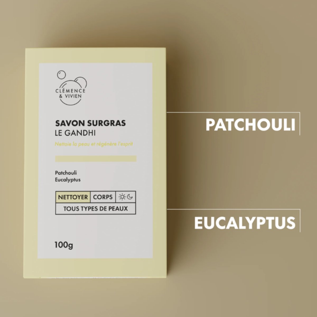 Savon, saponification à froid  Le Gandhi couleur unique, CLEMENCE ET VIVIEN