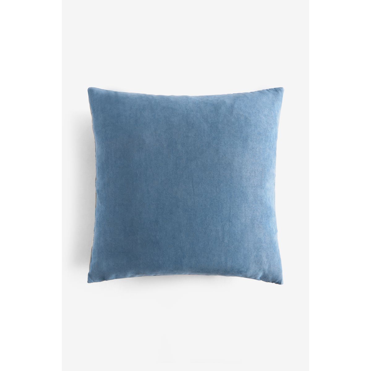Coussin rayé en velours effet flou bleu, NEXT