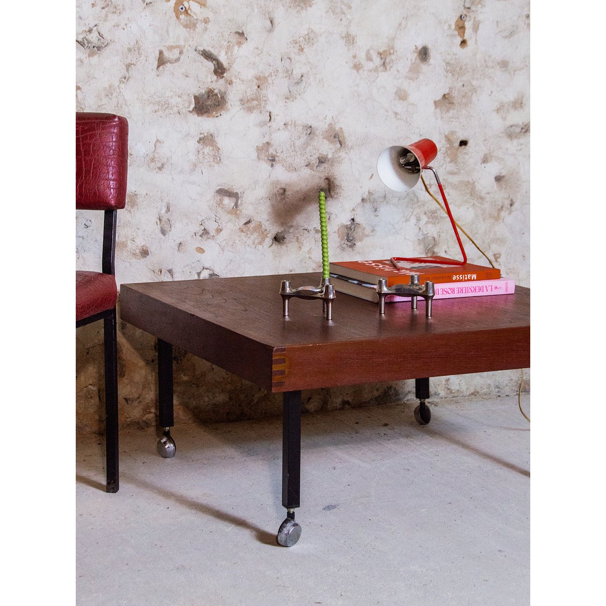 Table basse en teck Donna N°232 - Bon état bois, DEBONGOUT