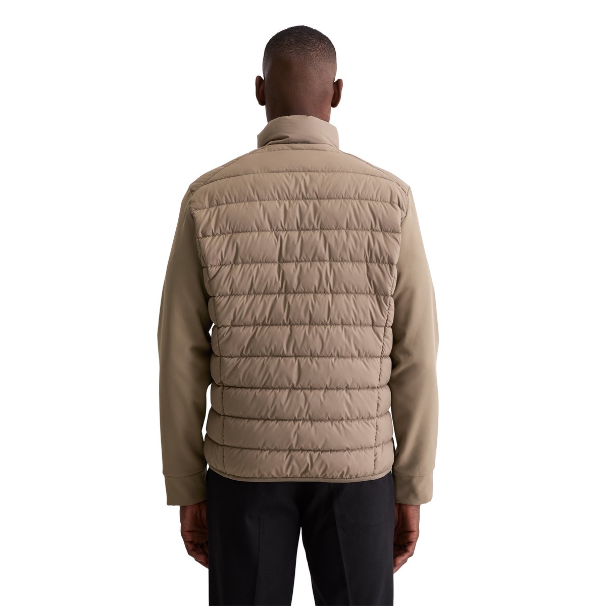 Veste matelassée regular avec manches scuba souples marron, MARC O'POLO