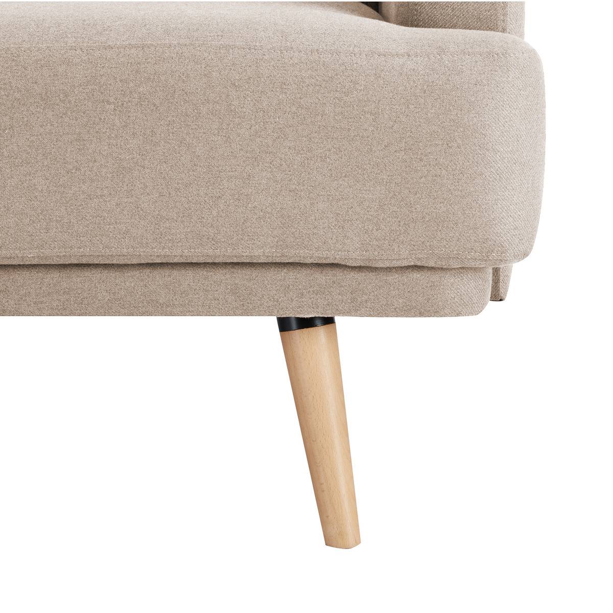 Canapé convertible 3 places JACK beige, ATMOSPHERA