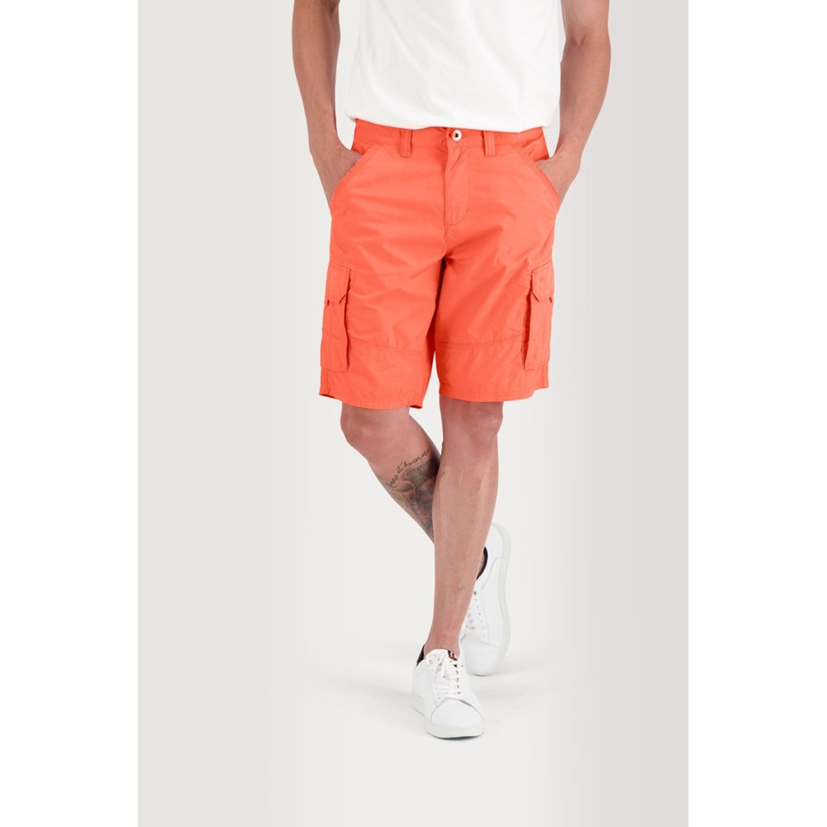 Bermuda ceinture semi-élastiquée avec passants VALENBER corail, TBS