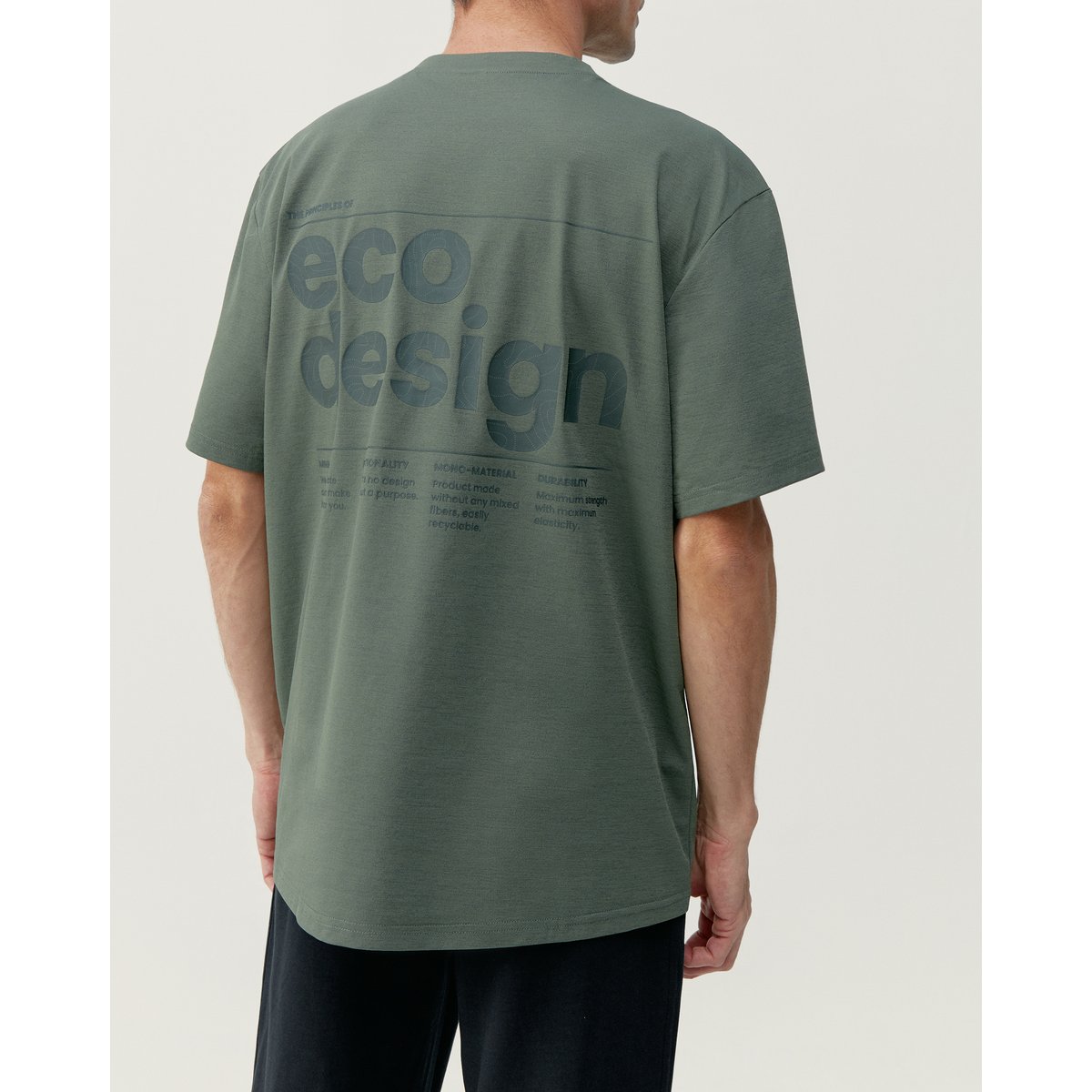 T-shirt de sport homme Venetta Manches courtes coupe oversize vert chasseur chaud, BORN