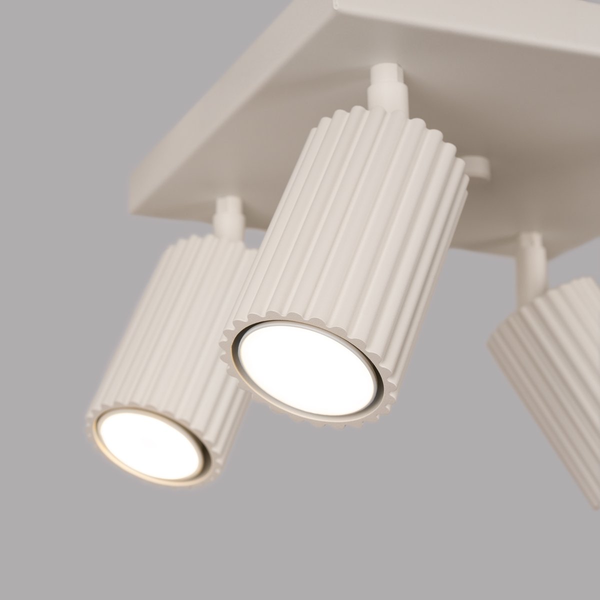 Plafonnier Aluminium Beige GU10 4 Karbon beige, EDEN