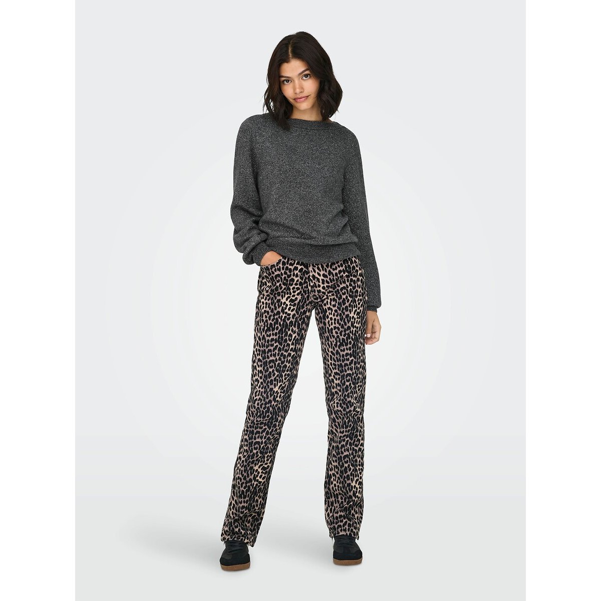 Crew Neck Jumper sparkly grey, JDY