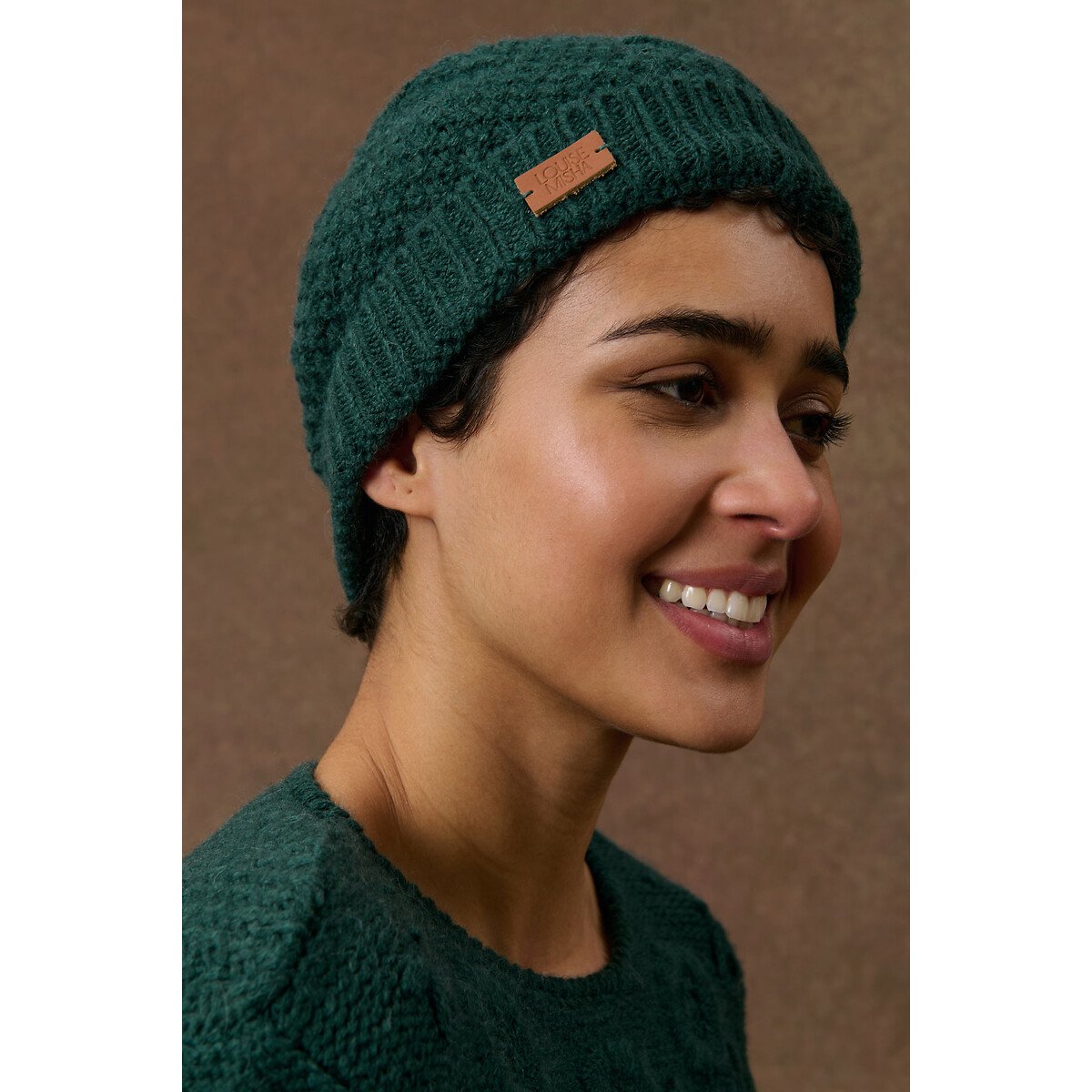 Bonnet brodé, ALINIOU vert forêt, LOUISE MISHA