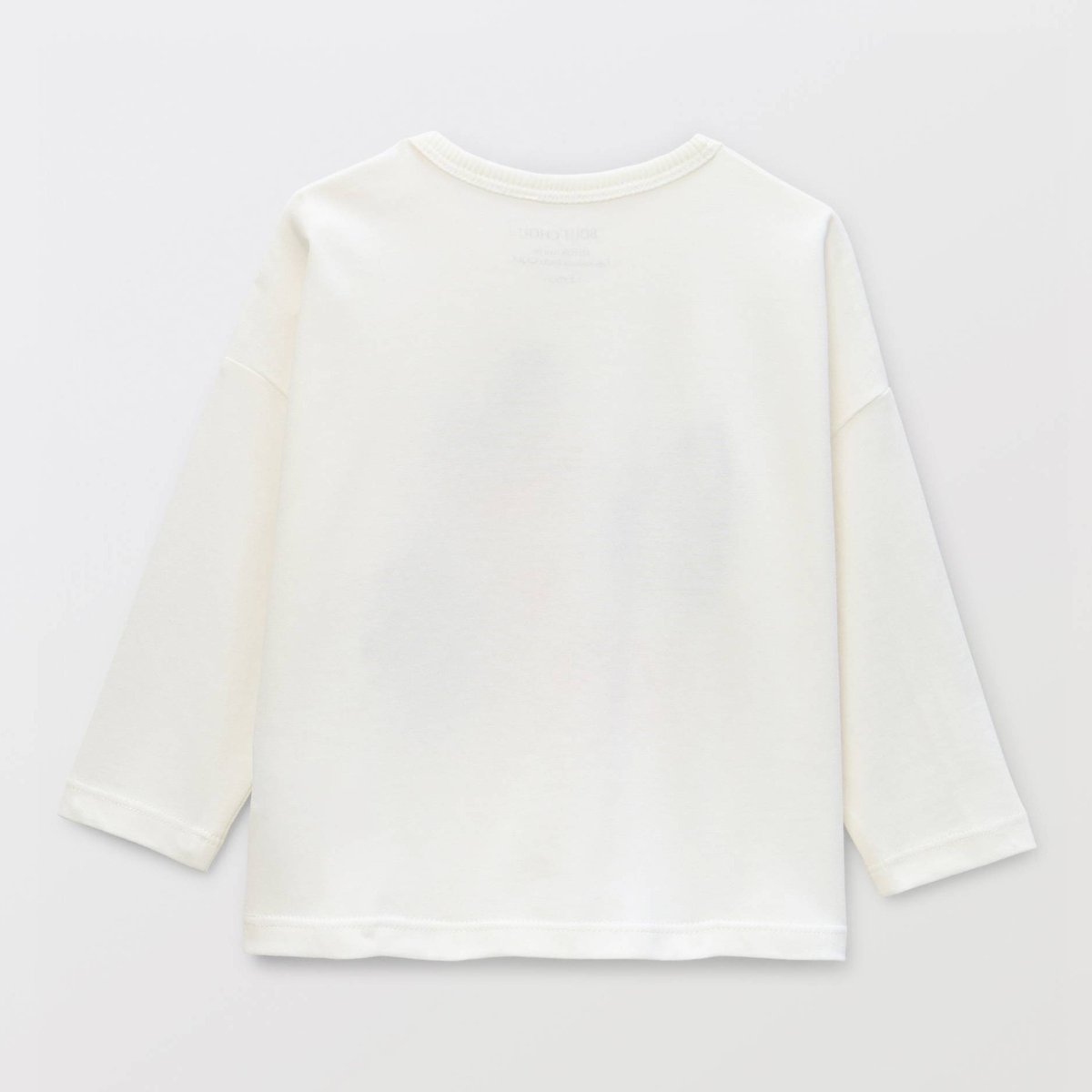 T-shirt manches longues imprimé en coton BIO GOTS ecru, BOUT'CHOU