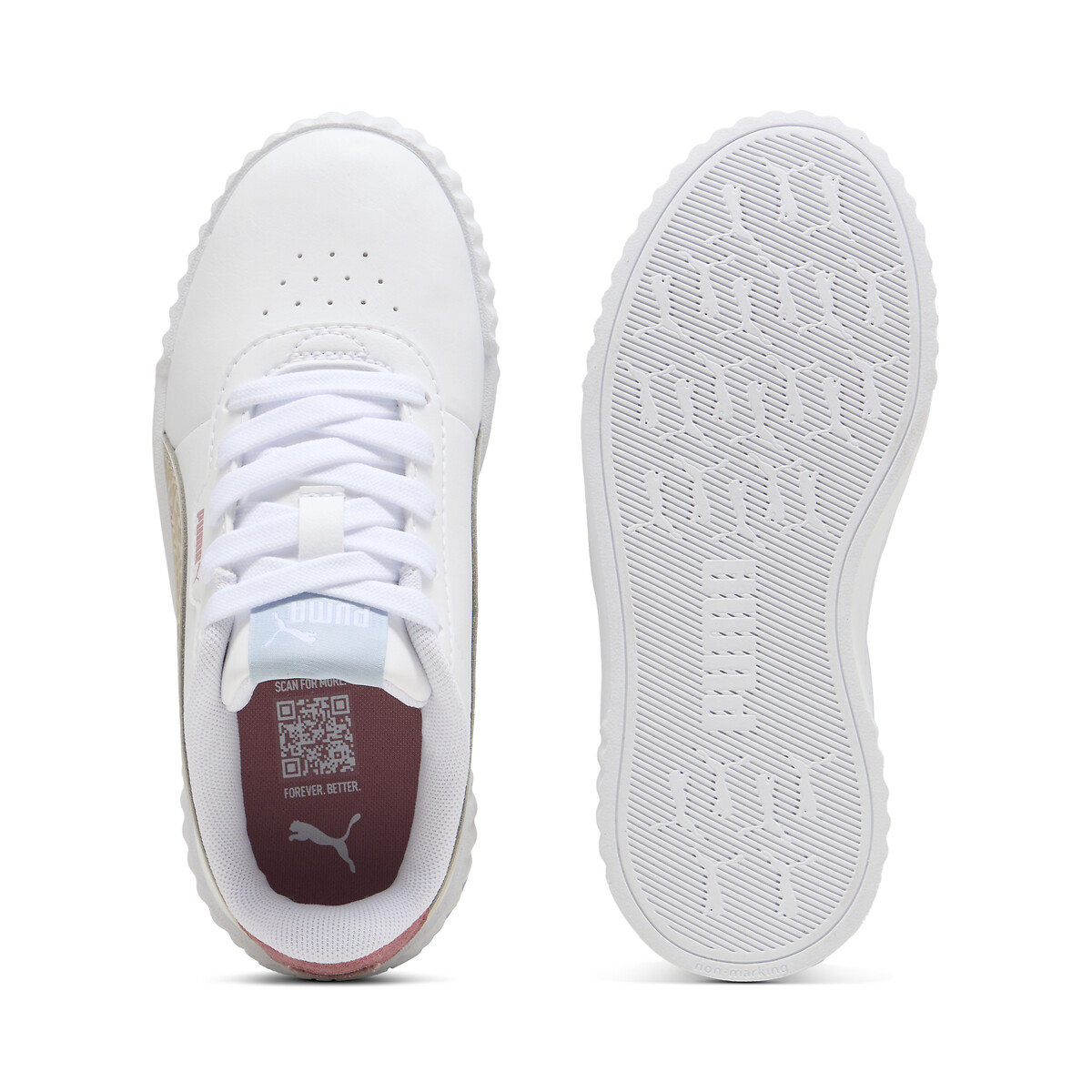 Baskets CARINA 3.0 WINTER SAFARI blanc/beige/rose, PUMA