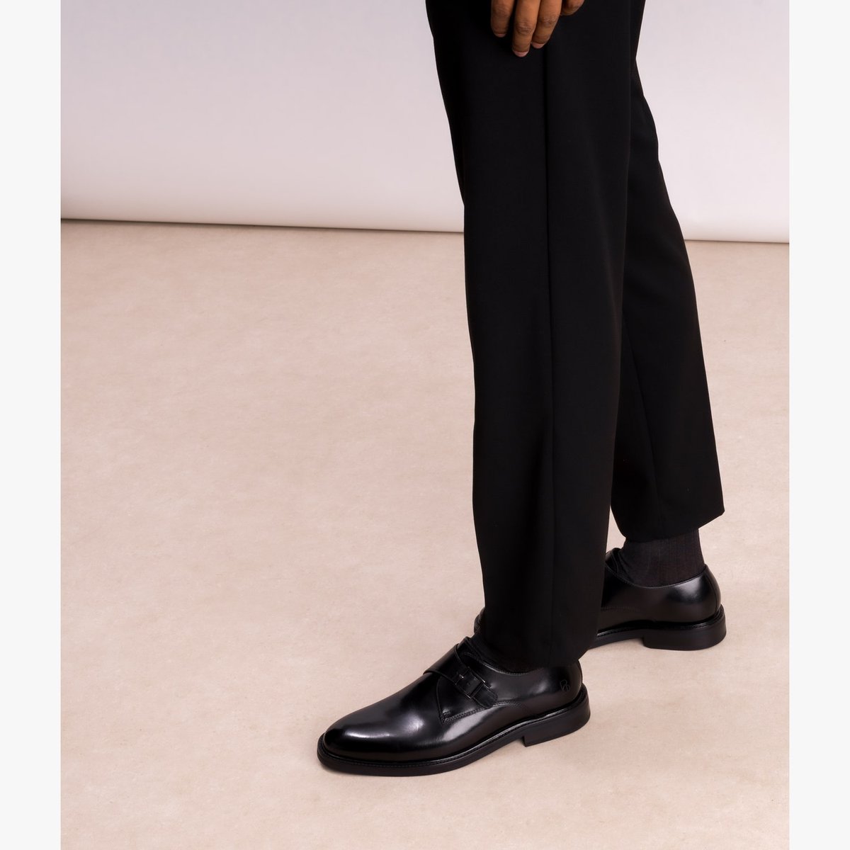 Derby en cuir TAYLOR noir, BOCAGE