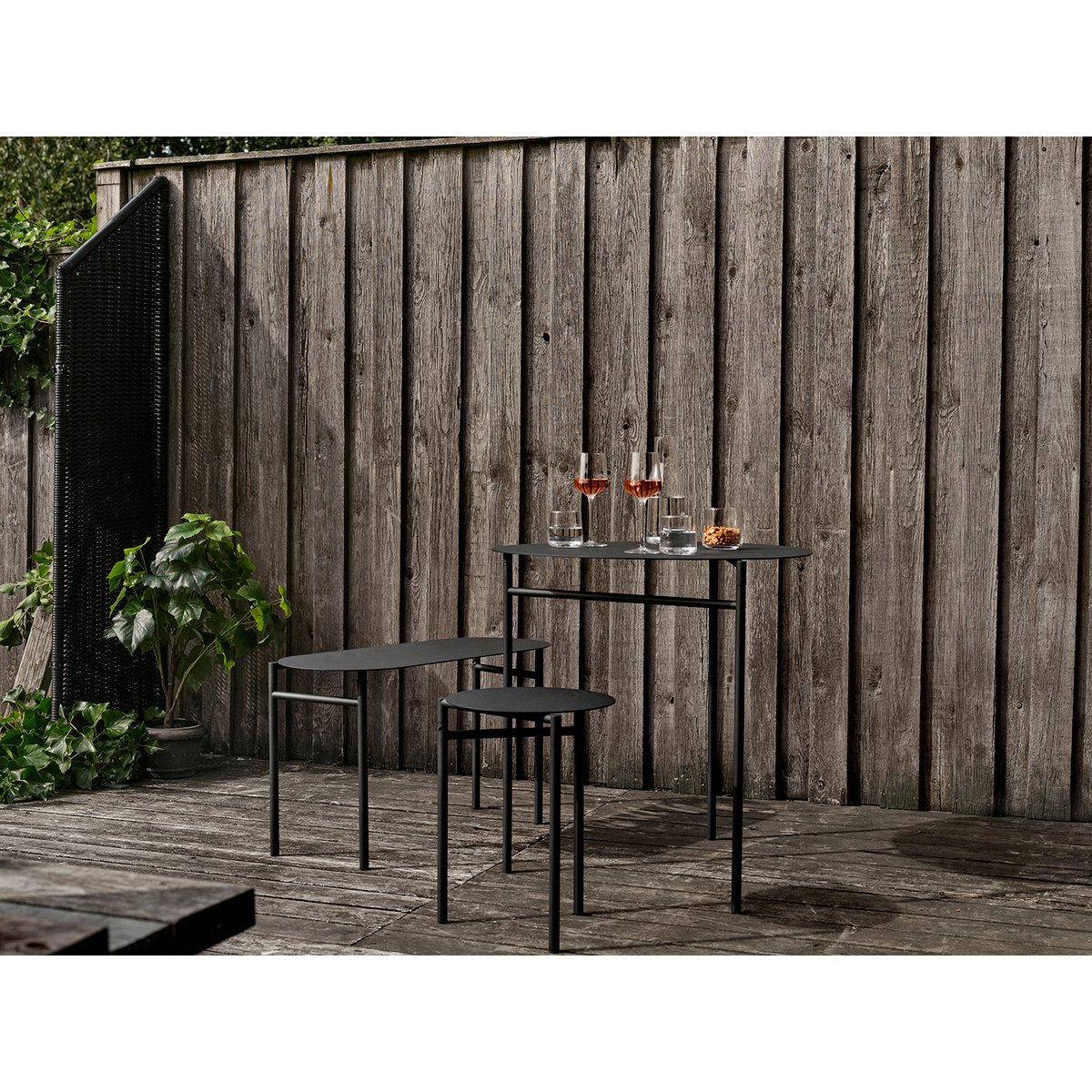 Tabouret pliable DISC noir, ZONE DENMARK