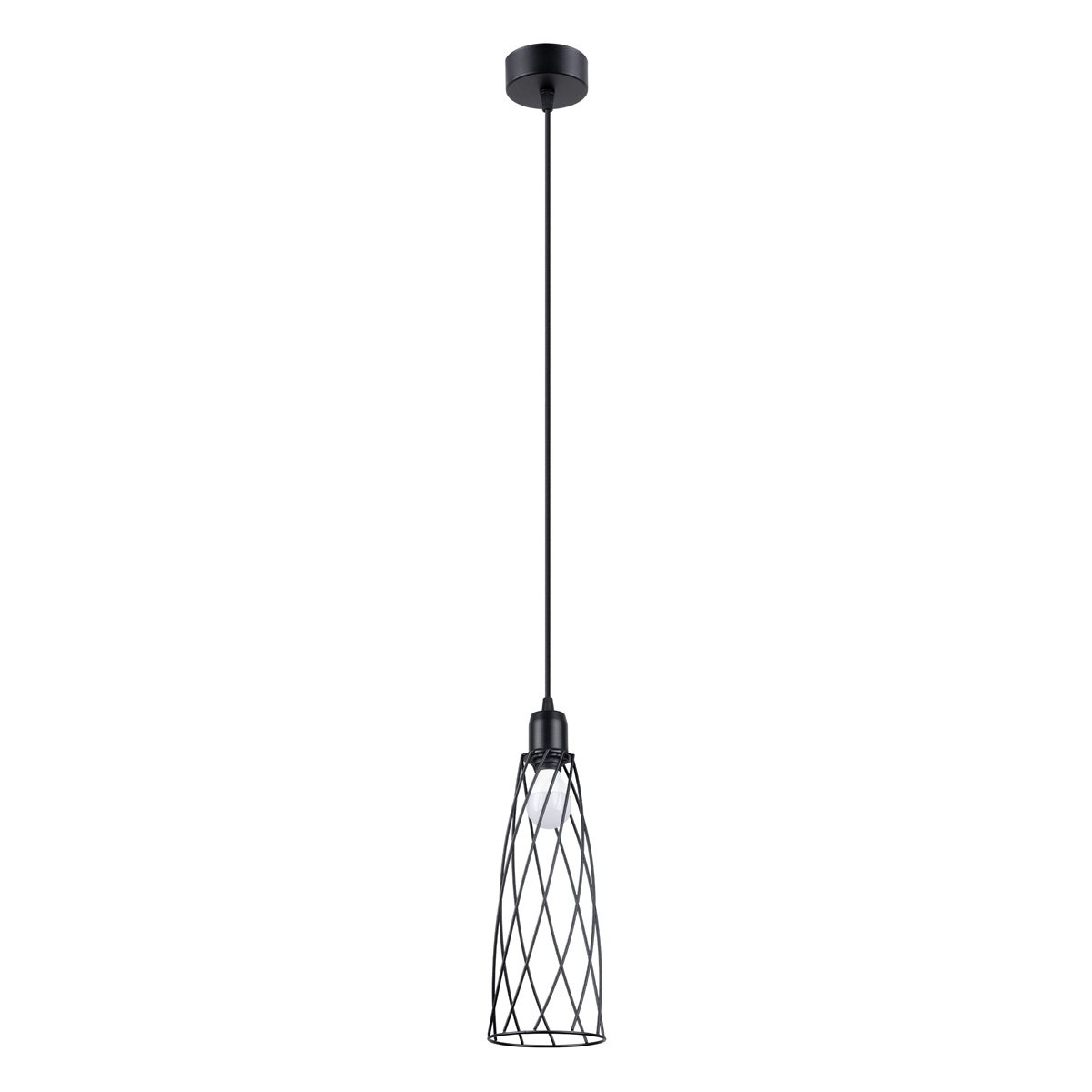 Suspension Acier Noir E14 1 Suba noir, EDEN