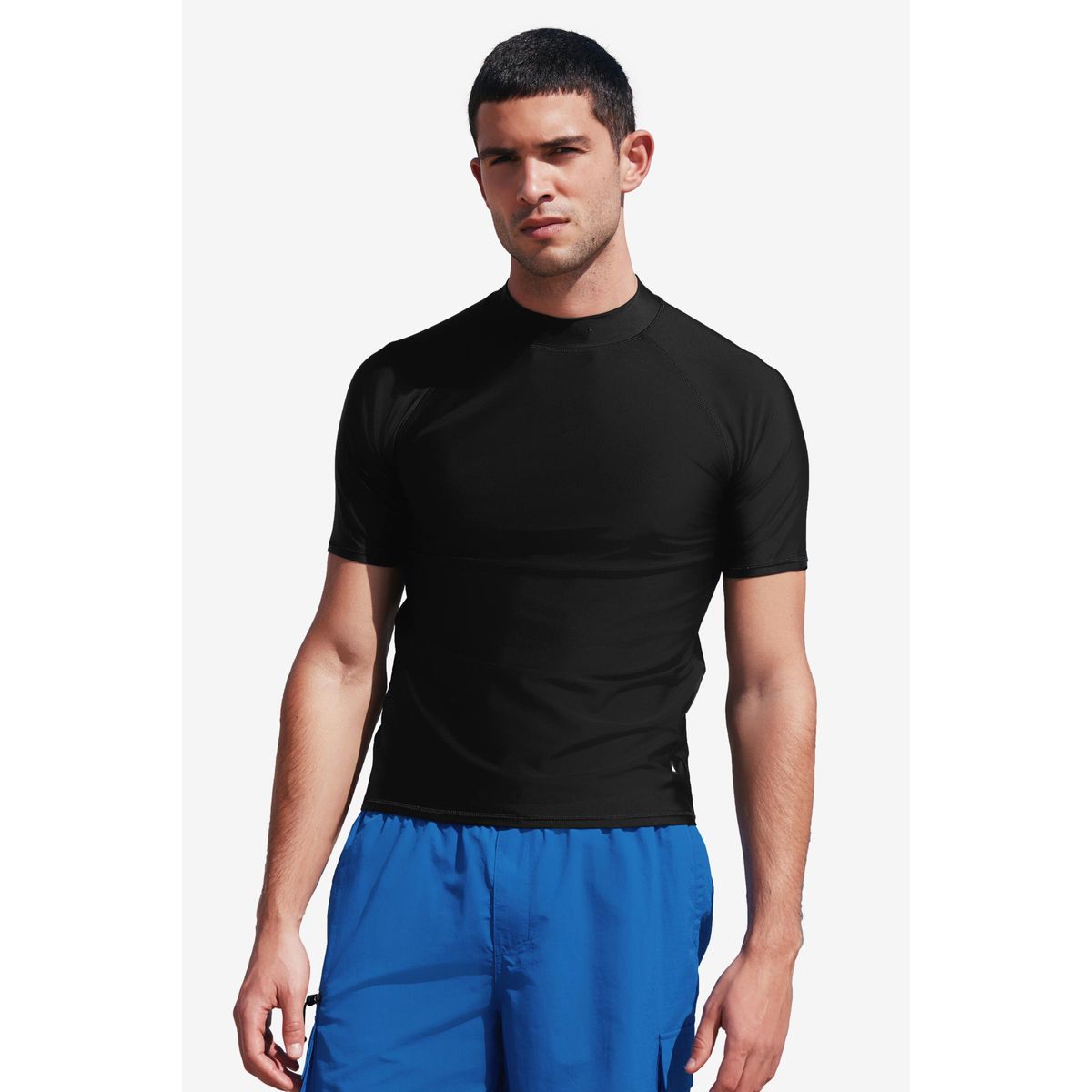 T-shirt de bain à manches courtes active noir, NEXT