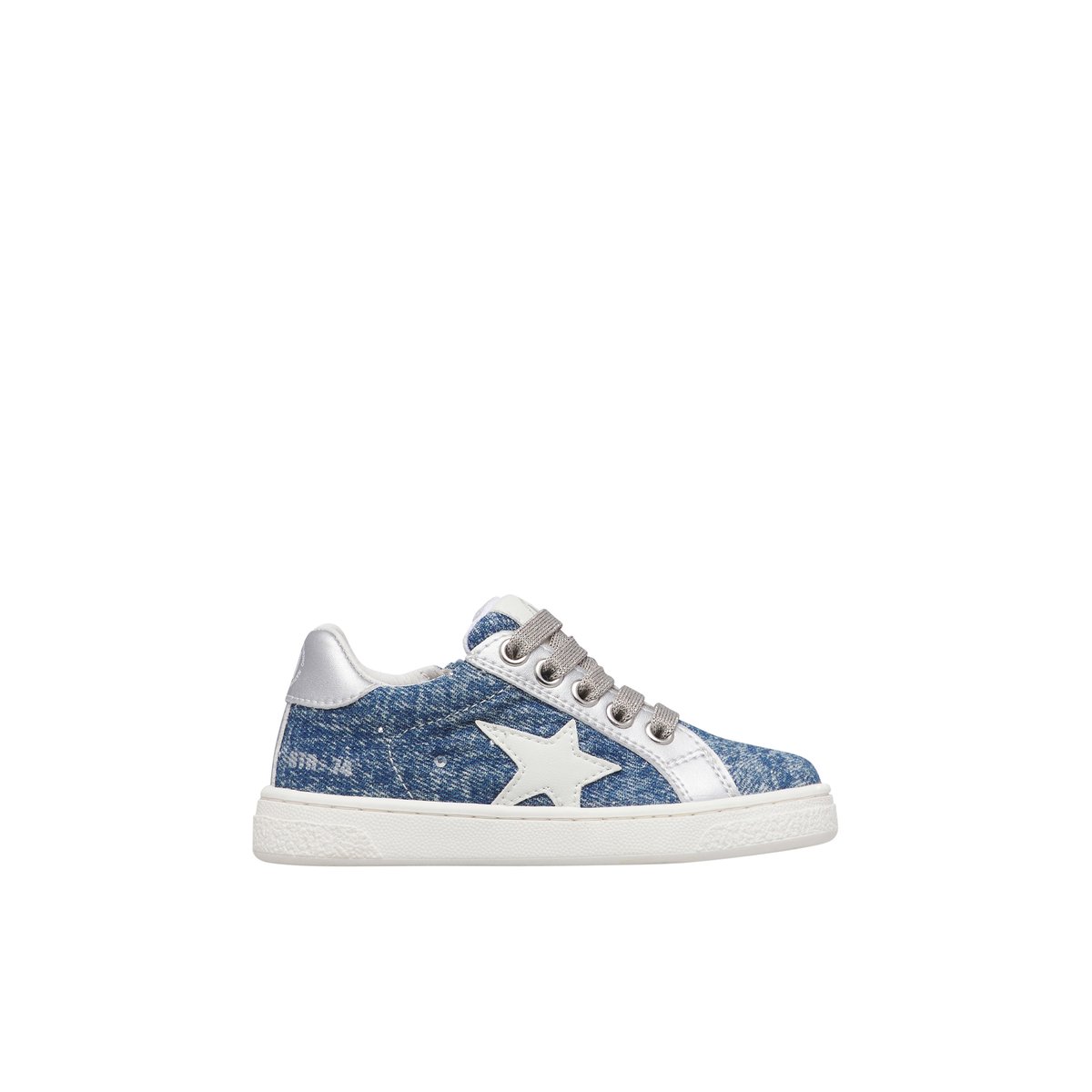 Sneakers en tissu PINN ZIP. blanc-bleu clair-gris clair, NATURINO
