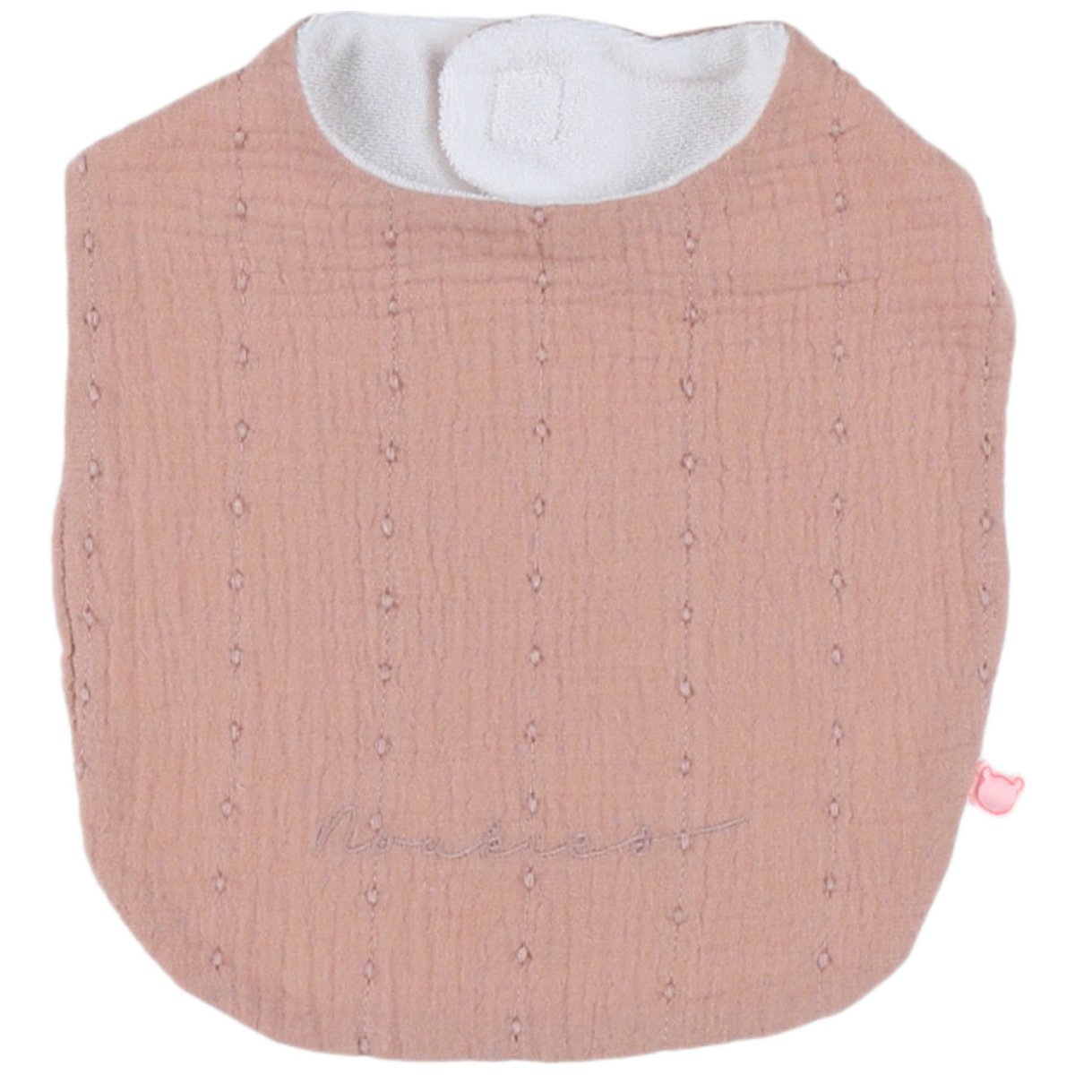 Lot de 3 bavoirs blanc, rose, NOUKIE'S
