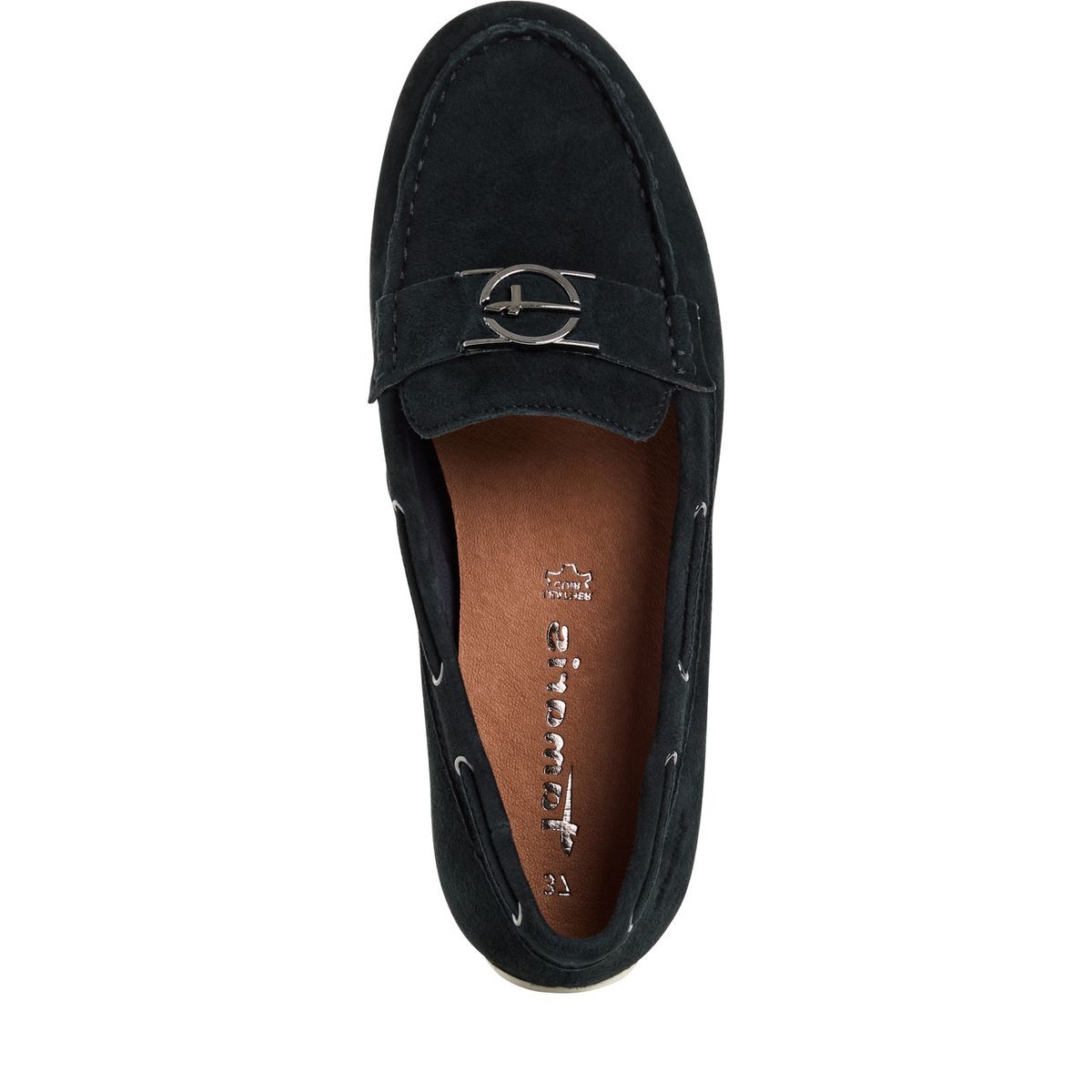 Mocassin en cuir bleu marine, TAMARIS