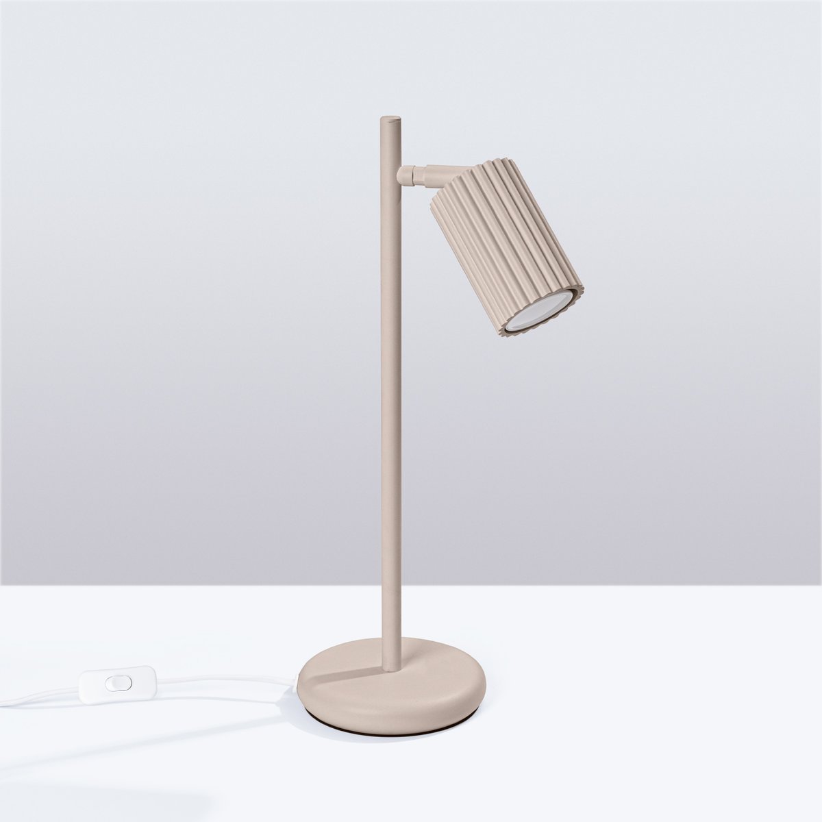Lampe à poser Aluminium Taupe GU10 1 Karbon marron, EDEN